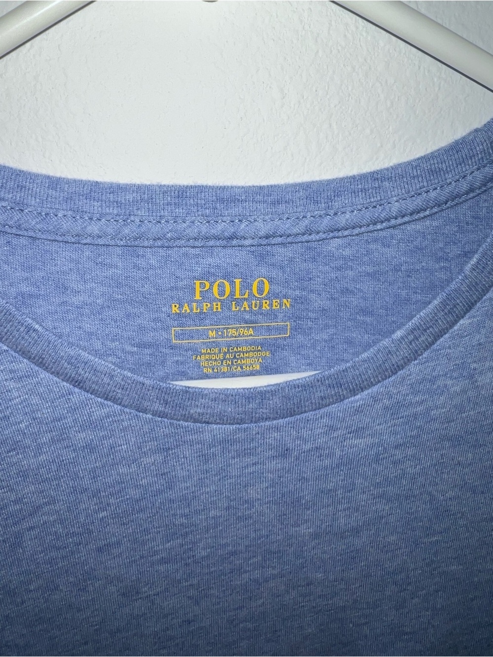 Polo by Ralph Lauren Men’s Heather Blue Crewneck Tee